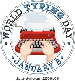 Ilustración World Typing Day Banner Design