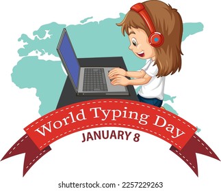 World Typing Day Banner Design illustration