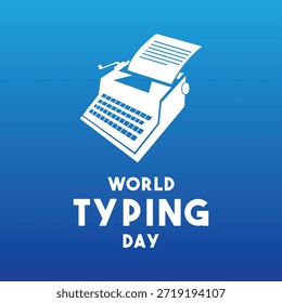 Welt-Typing-Tag. Januar. Farbverlauf-Hintergrund. EPS 10.