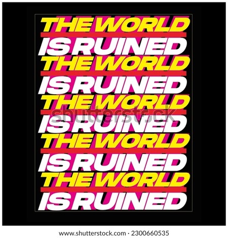 The World Typography Patch V71 Patch Streetwear, Urban Design Black and White Colors Patch Commercial Use