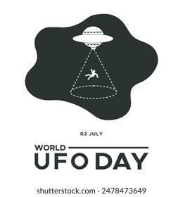 world UFO day, 02 July 2024, UFO day celebrate every year on 2 July. illustration, eps file.