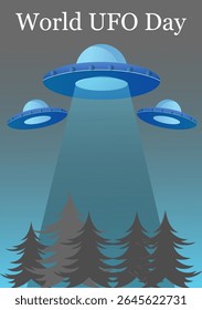 O Dia Mundial do OVNI é um dia de conscientização para as pessoas se reunirem e observarem os céus procurando objetos voadores não identificados.