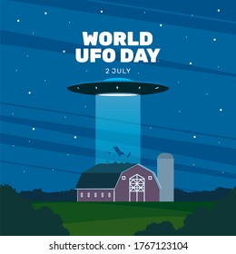 World UFO Day Concept Illustration