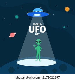World ufo day concept illustration