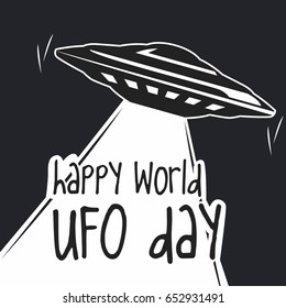 world ufo day illustration