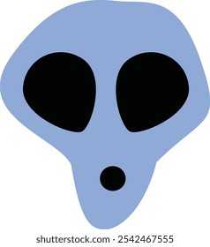 world UFO day illustration of alien head 