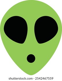 world UFO day illustration of alien head 