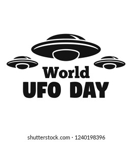 World ufo day logo. Simple illustration of world ufo day vector logo for web design isolated on white background