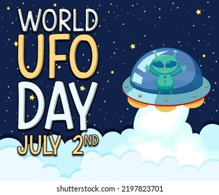 World UFO Day Poster Banner illustration