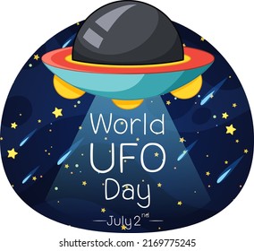 World UFO Day Poster Design illustration
