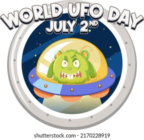 World UFO Day Poster Design illustration