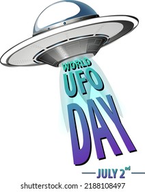 World UFO Day Poster Design illustration
