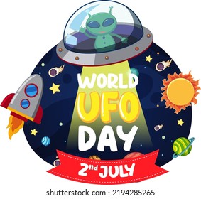 World UFO Day Poster Design illustration