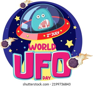 World UFO Day Poster Design illustration