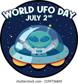 World UFO Day Poster Design illustration