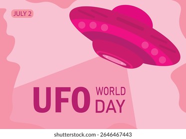 WORLD UFO DAY VECTOR ART ABSTRACT GRAPHICS ILLUSTRATION BANNER, COVER, FLYER, POSTER, TEMPLATE, LEAFLET, BACKGROUND, WALLPAPER NEW DESIGN