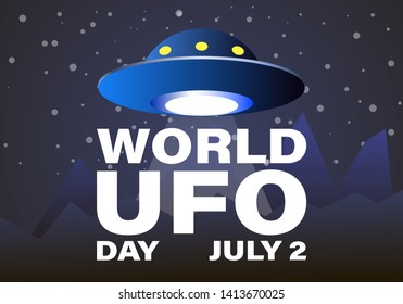 World UFO Day. Vector illustration. EPS 10