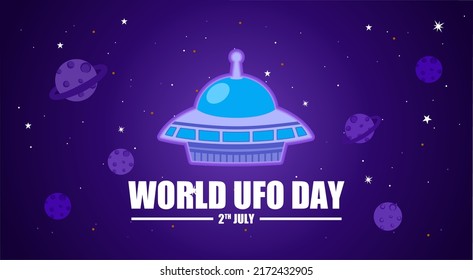 World Ufo day vector illustration. Suitable for Poster, Banners, background, greeting card.