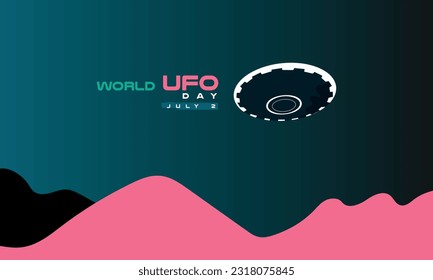 Ilustración de vectores del Día Mundial del OVNI 
