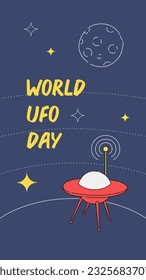Ilustración vectorial del Día Mundial de la Ufo