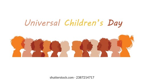 world and universal Childen's day  ,with  group of boys and girls.