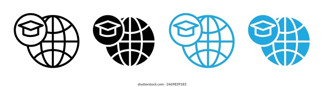 World university icon logo set vector