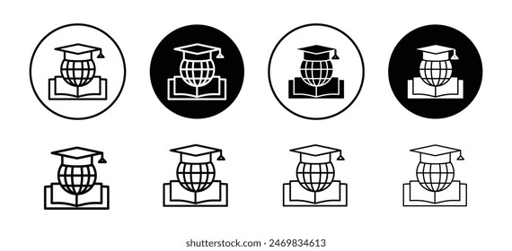 World university icon vector set collection for web