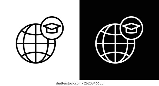 Vector de ícono de la universidad mundial para el Web y el App móvil. Símbolo aislado.