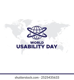 Día Mundial de la Usabilidad, 2° jueves de noviembre, gráfico Vector Día Nacional de Servicios Legales celebrado el 2° jueves de noviembre, tarjeta de felicitación, Plantilla editable.