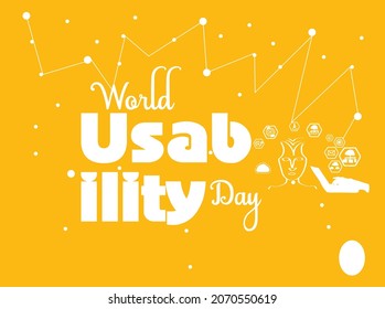 World Usability Day. Usability banner and poster design for social media and print media. 