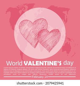 World Valentne's day,poster and banner 