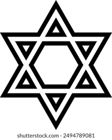 Mundo Religión diversa, judaísmo plano icono de Vector negro.