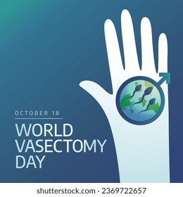 Plantilla de diseño del Día Mundial de la Vasectomía, buena para celebraciones. ilustración vectorial de vasectomía. imagen vectorial del globo. vector eps 10. diseño plano.