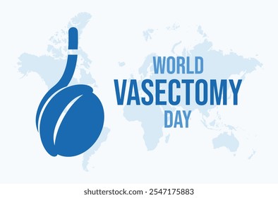 Ilustración vectorial de póster del Día Mundial de la Vasectomía. Testículos humanos simple icono gráfico Vector. Elemento de diseño de planificación familiar. Plantilla para el fondo, Anuncio, tarjeta. Noviembre de cada año. Día importante