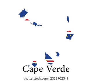 World Vector Contour Country Flags