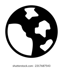 Icono De Glifo Vector Mundial Para Uso Personal Y Comercial.
