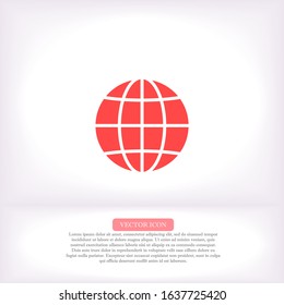 World Vector icon design 10 eps illustration Flat design