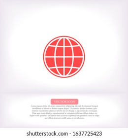 World Vector icon design 10 eps illustration Flat design