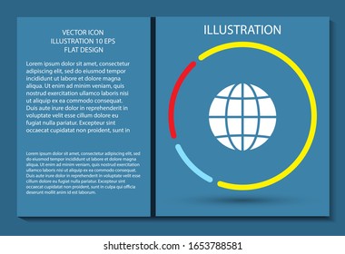 Icono de World Vector diseño ilustración de 10 pasos