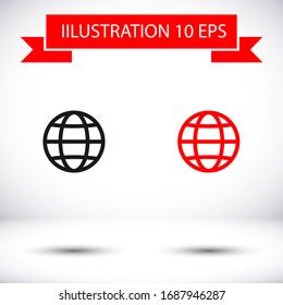Icono de World Vector diseño ilustración de 10 pasos