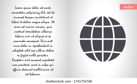 Icono de World Vector diseño ilustración de 10 pasos