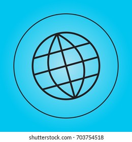 World - vector icon, flat design.