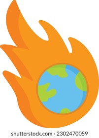 World Vector Icon Flat Style