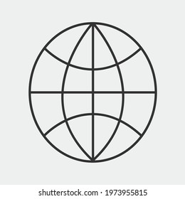 World vector icon illustration sign