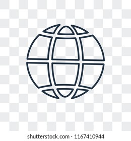 World vector icon isolated on transparent background, World logo concept