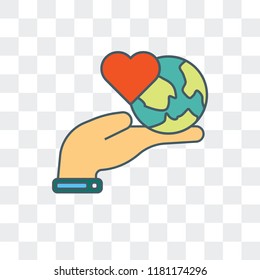 World vector icon isolated on transparent background, World logo concept