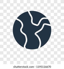 World vector icon isolated on transparent background, World transparency logo concept