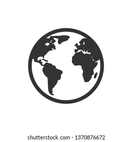 World vector icon on white background