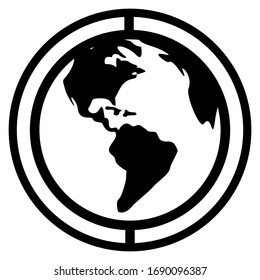 
World vector icon. Planet Earth Icons. Earth globe icon with a white background.
