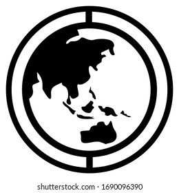 
World vector icon. Planet Earth Icons. Earth globe icon with a white background.